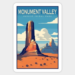 Monument Valley National Park Travel Poster Sticker